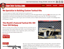 Tablet Screenshot of cedarcreektacticalarms.com